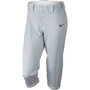 Nike Softball Pants Womens Small Stretch Slim Fit Button Swoosh Athleticwear NEW